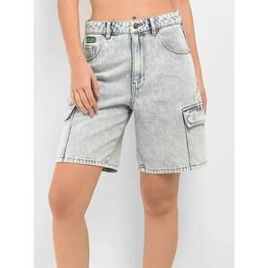 Empyre Tori Blue Acid Wash Denim Cargo Shorts By Empyre Size 14